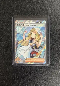 Lillie’s Determination 169/132 Full Art Trainer Pokemon TCG Mega Evolution NM - Image 1