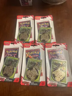 5 pokemon destined rivals packs worh coins and promos - Image 1