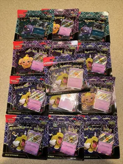 Pokemon Scarlet Violet Paldean Fates Tech Sticker Collection, Sealed Lot Of 13 - Image 1