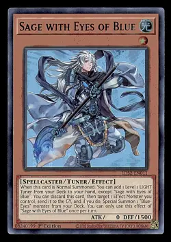 Yugioh Sage with Eyes of Blue LDS2-EN011 Ultra Rare 1st Ed GOLD NM Card - Image 1