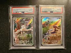 PSA 10 Meowth 192/SV-P Paldean Wooper 193/SV-P AR Set Pokemon Card Japanese - Image 1
