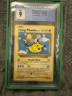 Flying Pikachu 110/108 XY Evolutions Mint 9 Graded Pokemon Card 2016 like PSA - Image 1