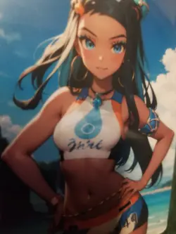NESSA POKEMON WAIFU ANIME CARD - Image 3