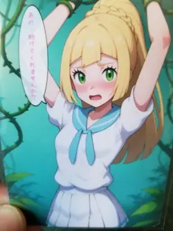 CUTE BLONDE GIRL WAIFU ANIME CARD - Image 3