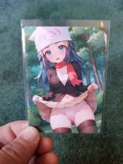 POKEMON CUTE WAIFU ANIME GIRL CARD - Image 2