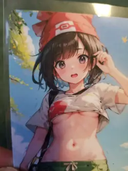 BRUNETTE GIRL NICE WAIFU ANIME CARD - Image 3