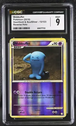 CGC 9 Wobbuffet 13/123 Reverse Holo HeartGold & SoulSilver Pokemon Card - Image 1