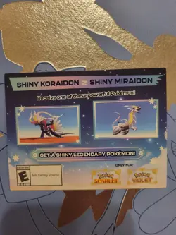 Shiny Miraidon Koraidon Code GameStop Pokemon - Physical PROMO Card- Unused Code - Image 1