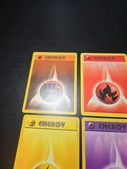 LP/MP Pokemon Base Set Complete Energy Card Lightning Fire Water Psychic 101/102 - Image 2