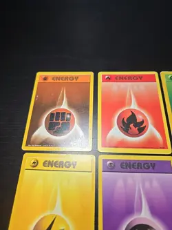 LP/MP Pokemon Base Set Complete Energy Card Lightning Fire Water Psychic 101/102 - Image 3