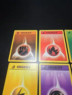 LP/MP Pokemon Base Set Complete Energy Card Lightning Fire Water Psychic 101/102 - Image 4