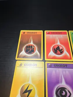 LP/MP Pokemon Base Set Complete Energy Card Lightning Fire Water Psychic 101/102 - Image 5