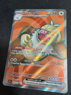 Slaking ex - 227/191 - Ultra Rare Holo - Pokemon TCG Card Surging Sparks NM/M - Image 2