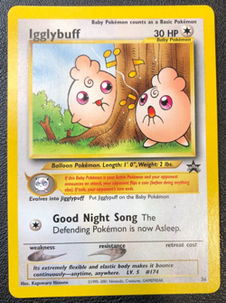 Igglybuff Pokemon #36 2001 Black Star Promo Pokemon League CCG Game Card - Image 1