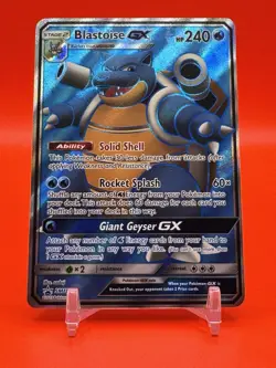 Pokemon TCG Card English Sun & Moon Promo SM189 Blastoise GX Full Art - Image 1