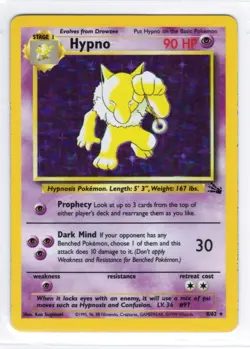 Hypno - Fossil 8/62 - NM/M - Pokemon Holo Rare Card - Image 1
