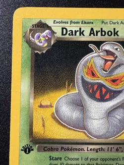 1st Edition Dark Arbok 19/82 Team Rocket Pokemon Card Rare HP - Image 3