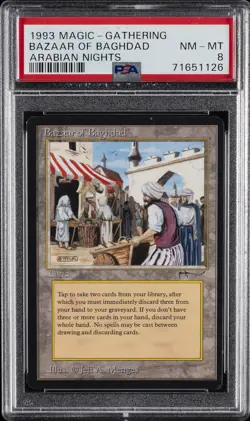 1993 MTG ARABIAN NIGHTS BAZAAR OF BAGHDAD PSA 8 - Image 1