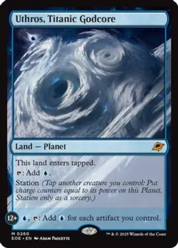 Uthros, Titanic Godcore 260 - EOE (M) Land Planet - English - NM Magic MTG - Image 1