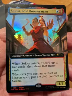 MTG MagicCon 2025 Atlanta Promo Sokka, Bold Boomeranger Foil Avatar Exclusive - Image 1