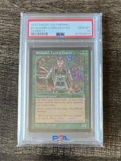 MTG 1997 Eladamri Lord of Leaves, Tempest PSA 10 Gem Mint MT Reserved List POP 2 - Image 1