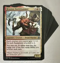 Bruenor Battlehammer Commander Deck Equipment MTG EDH White Red Custom - Image 1