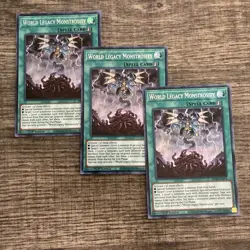 World Legacy Monstrosity - x3 *PLAYSET* MP20-EN076 Prismatic Secret Rare LP/NM - Image 1