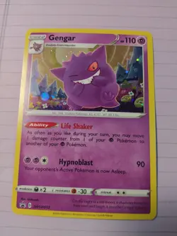 Galaxy Swirl Gengar SWSH052 SWSH Sword & Shield Promo Cards Holo Champions Path - Image 2