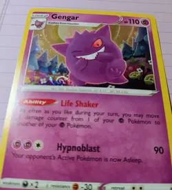 Galaxy Swirl Gengar SWSH052 SWSH Sword & Shield Promo Cards Holo Champions Path - Image 4