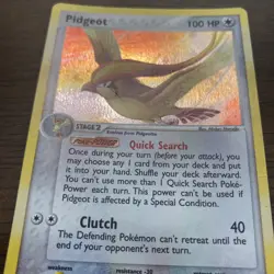 2004 PIDGEOT 10/112 Ex Fire Red & Leaf Green Holo Rare Pokemon Card - Image 2