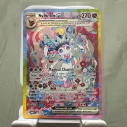 Pokemon TCG Sylveon EX Prismatic Evolutions Holo Card 156/131 English - Image 1