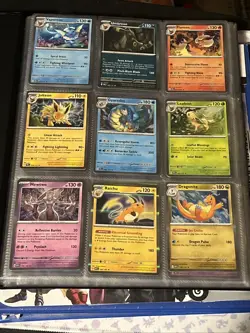 Pokemon Rare Holo Card Lot 90x Cards Includes Pokeball Binder No Duplicate Cards - Image 1