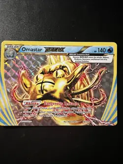 Omastar Holo BREAK 19/124 - XY Fates Collide 2016 - Pokemon TCG Card MP - Image 1