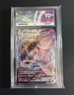 ACE 10 Mew VMAX 114/264 FULL ART HOLO Fusion Strike Pokemon Card GEM MINT PSA 10 - Image 1