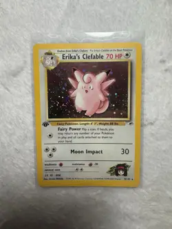 ERIKA'S CLEFABLE Pokemon Card - WOTC - 1st Edition - Gym Heroes - 3/132 - NM (A) - Image 1
