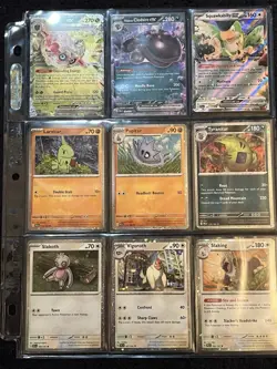 Pokemon Card Binder Page Lot: Paldea Evolved Ex And Cosmos Holo Promos 18 Cards - Image 3