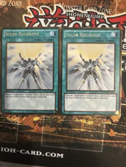 Yu-Gi-Oh! Solar Recharge Spell Card X2 NM 1st Edition GOLD RARE - Image 1