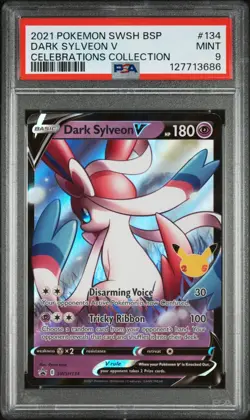 Dark Sylveon V SWSH134 SWSH: Sword & Shield Promo Cards Holo PSA 9 - Image 1