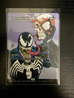 MTG Infernal Grasp #0018 Borderless Mythic Marvel Eternal-Legal (MAR) - Image 1