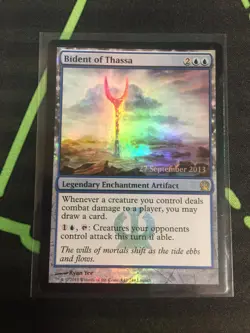 MTG Magic The Gathering Bident Of Thassa Foil Promo Artifact Commander - Image 1