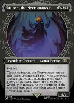 LTR Showcase SAURON THE NECROMANCER 1x Rare Lord of the Rings MTG NM - Image 1
