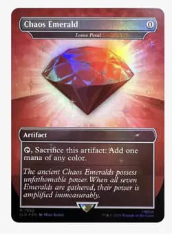 Chaos Emerald (Lotus Petal) Red 7032 Secret Lair Drop Sonic Bonus MTG - Image 1