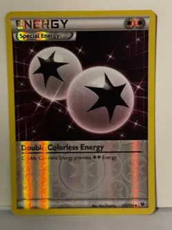 Double Colorless Energy Reverse Holo 114/124 XY - Fates Collide NM Pokemon Fast - Image 1