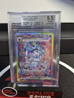 Sylveon ex SIR 156/131 2025 Pokemon Prismatic Evolution BGS 9.5 GEM MINT 2 10s - Image 1