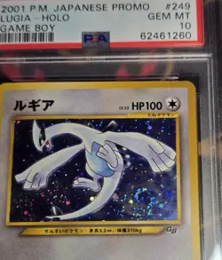 2001 POKEMON JAPANESE PROMO GAME BOY #249 LUGIA-HOLO GAME BOY PSA 10 🌀SWIRL - Image 3