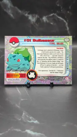2000 Pokemon Topps Chrome Bulbasaur Spectra-chrome - Image 2