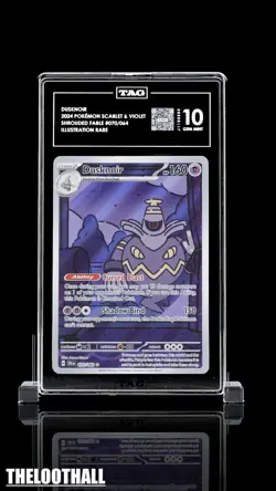 2024 POKEMON SFA EN-SHROUDED FABLE ILLUSTRATION RARE #070 DUSKNOIR TAG 10 - Image 1