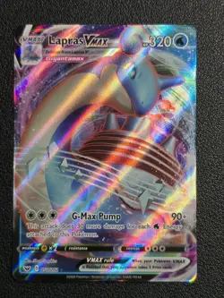 2020 Pokemon Lapras VMAX Sword & Shield Base Set 050/202 Holo Ultra Rare - Image 1