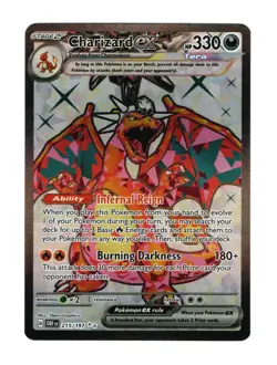 Pokemon Charizard EX Sv03: Obsidian Flames 215/197. Ultra Rare Full Art Holo - Image 1