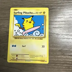 Surfing Pikachu 111/108 Pokemon Evolutions XY Secret Rare 2016 - Image 2